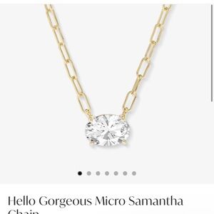 Hello Gorgeous Melinda Maria Gold Necklace with Diamond! BRAND NEW!